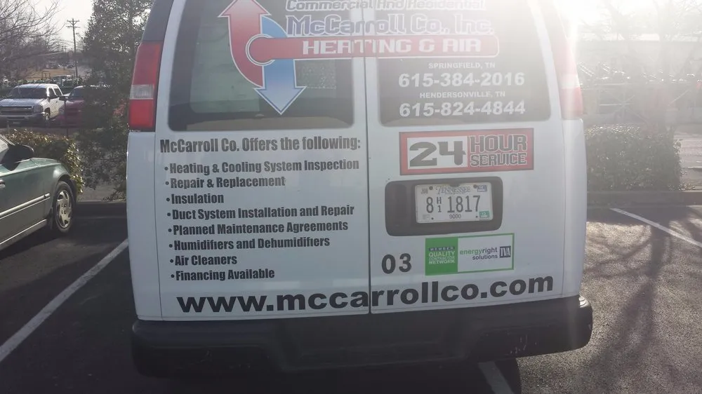 Slide of McCarroll Heating and Air