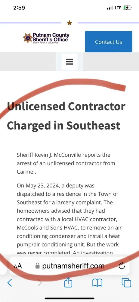 Slide of McCools & Sons HVAC