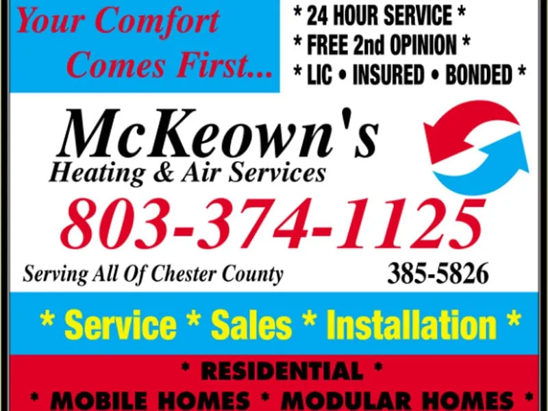 Slide of McKeown's Heating and Air Services
