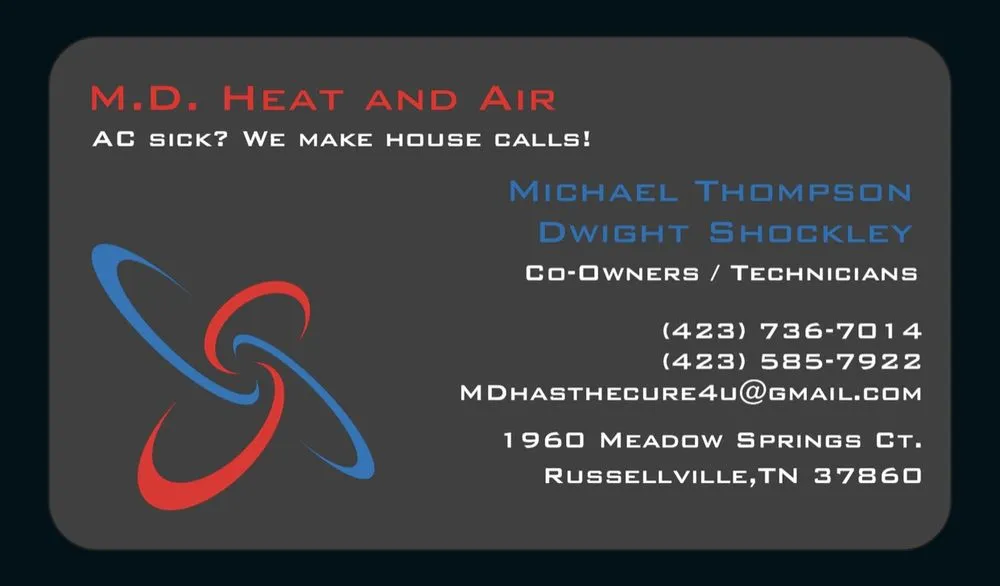 Slide of M.D. Heat and Air