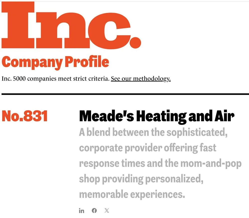 Slide of Meade's Heating and Air