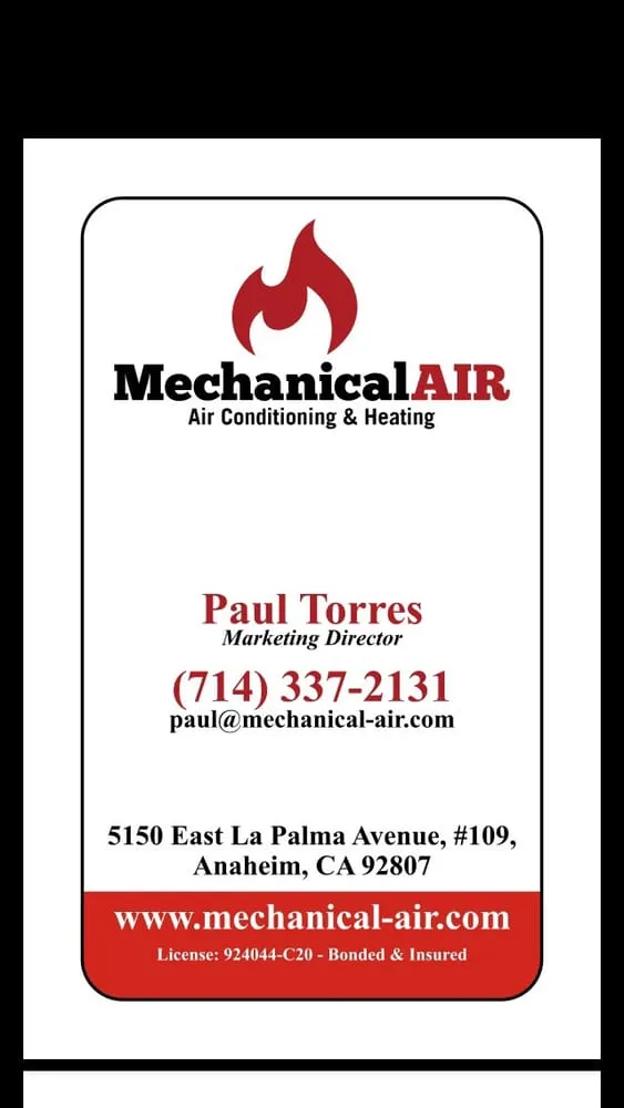 Slide of Mechanical Air