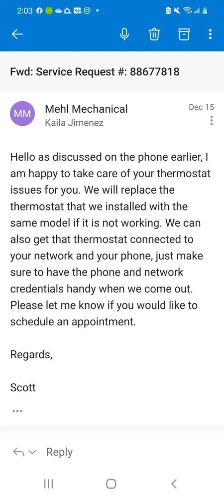 Slide of Mehl Mechanical