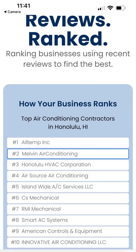 Slide of Melvin Air Conditioning