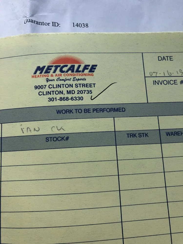 Slide of Metcalfe Heating and Air Conditioning