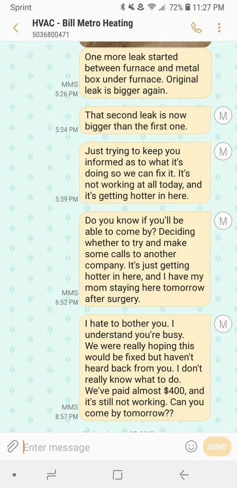 Slide of Metro Heating Cooling and Mechanical Services