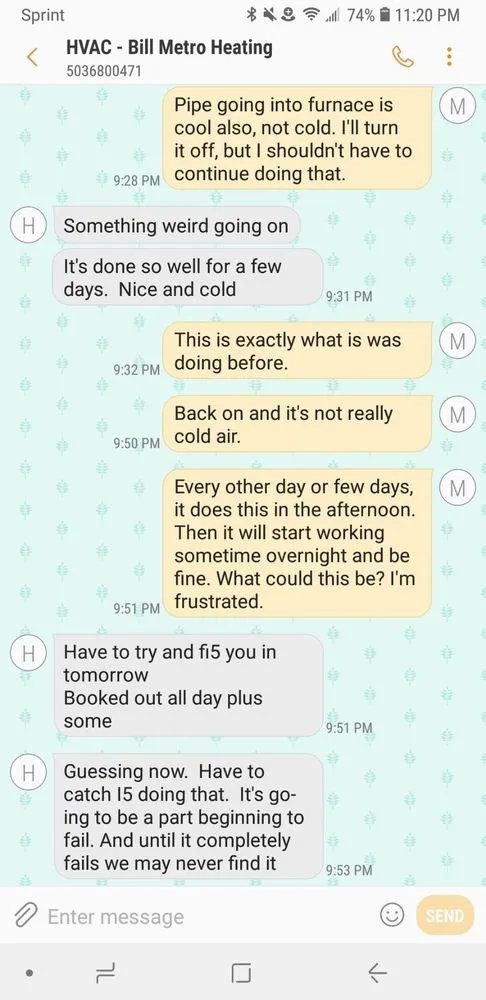 Slide of Metro Heating Cooling and Mechanical Services