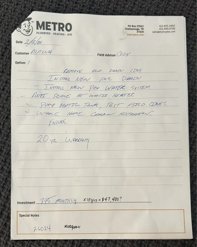 Slide of Metro Plumbing Heating & Air