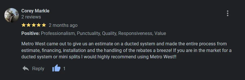 Slide of Metrowest Mini Splits