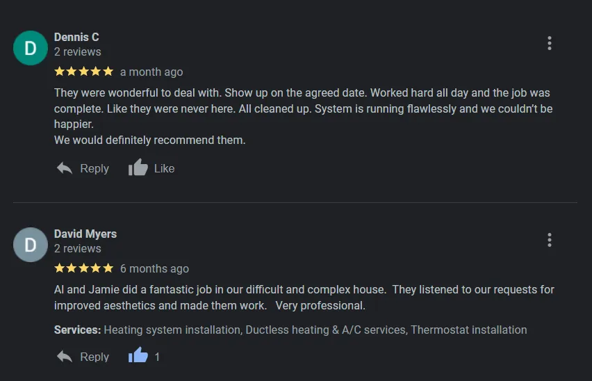 Slide of Metrowest Mini Splits