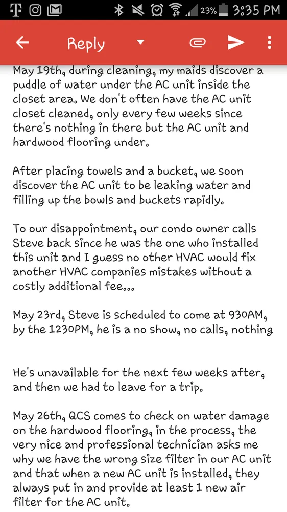 Slide of Meza's HVAC