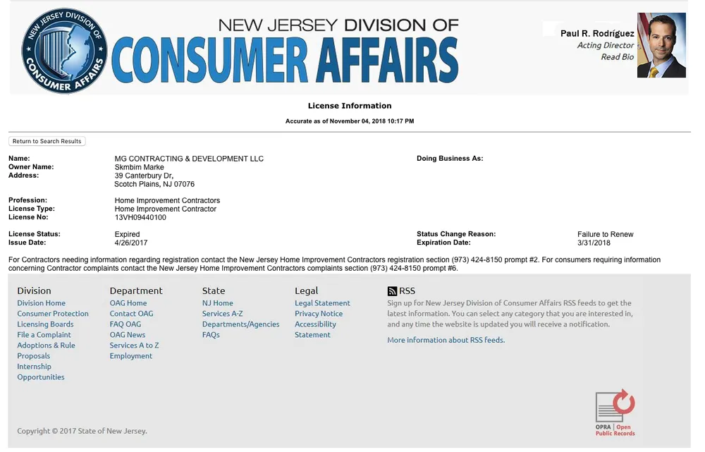 Slide of MG Contracing & Development