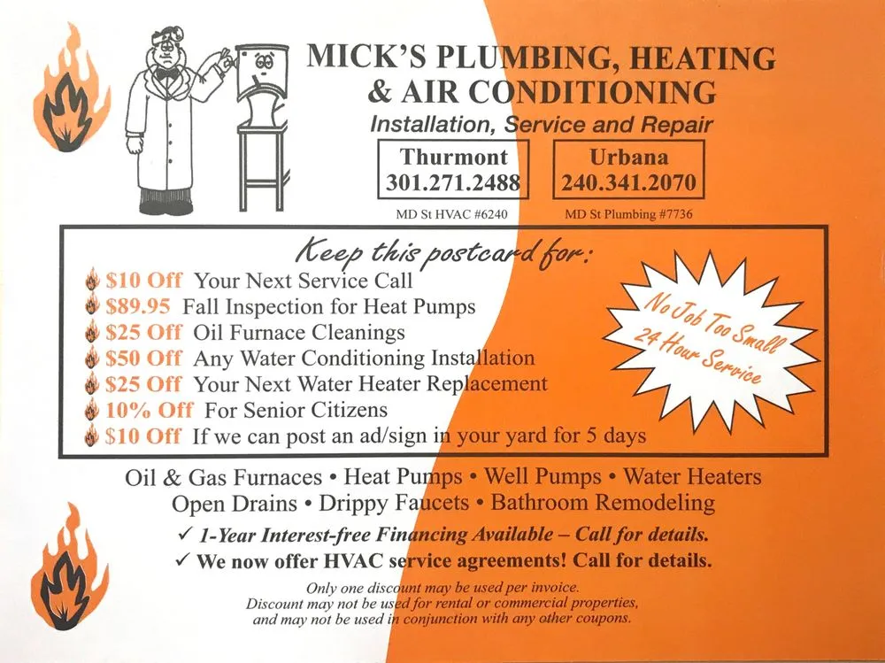 Slide of Mick's Plumbing and Heating