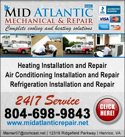 Reliable HVAC repair experts serving Henrico, VA - Mid Atlantic Mechanical and Repair