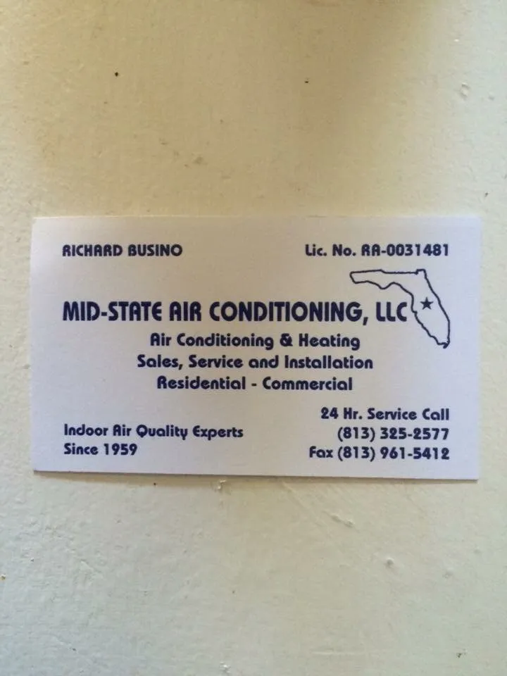 Reliable air conditioning service in Tampa Bay, FL - Mid-State Air Conditioning