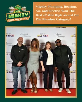 Mighty Plumbing, Heating, Air & Electric Logo