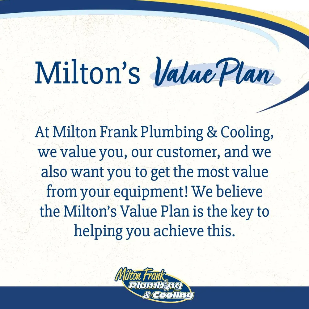 Slide of Milton Frank Plumbing & Cooling