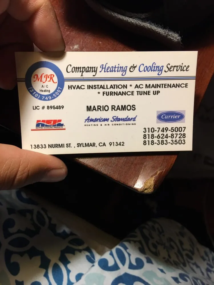 Slide of MJR Heating & Cooling