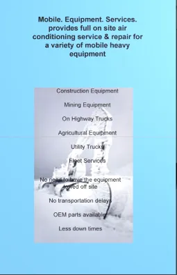 Slide of Mobile Equipment Services A/C Repair