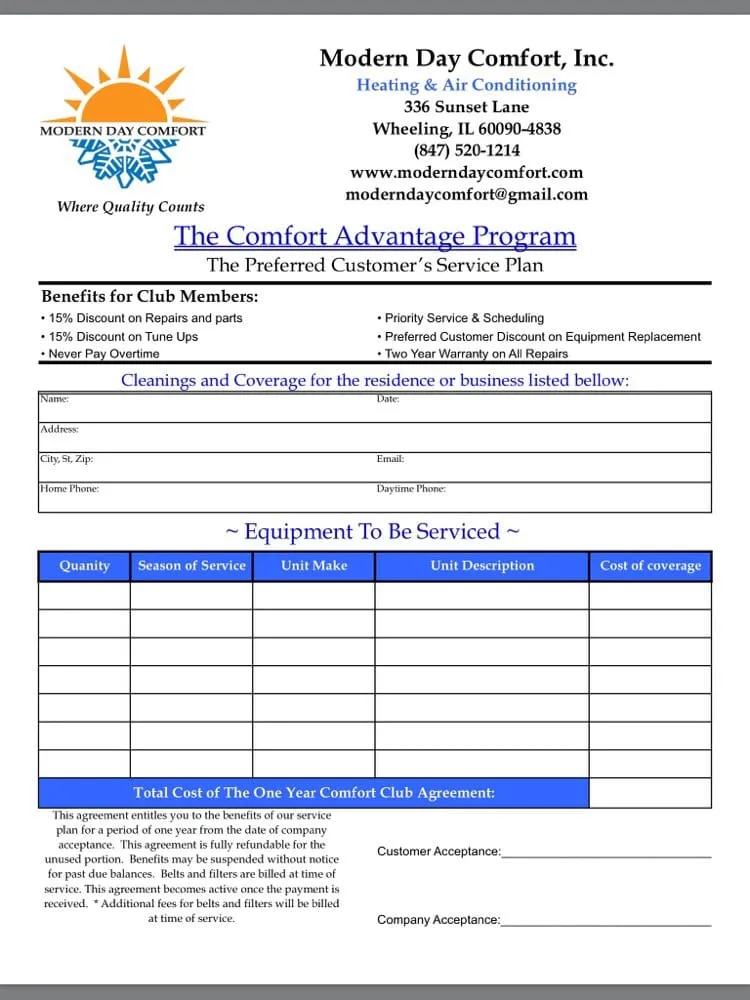 Slide of Modern Day Comfort