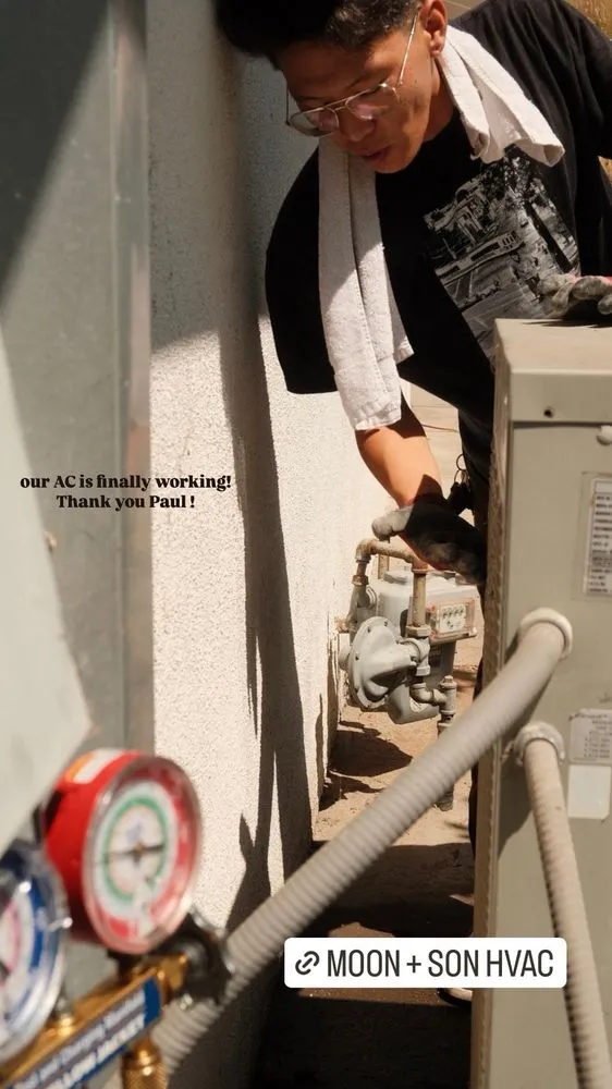 Slide of Moon & Son HVAC