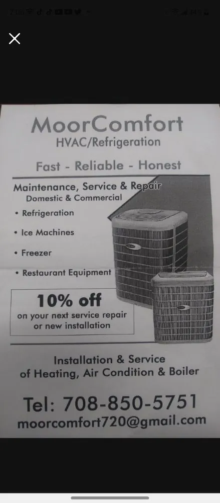 Slide of Moorcomfort HVAC/R