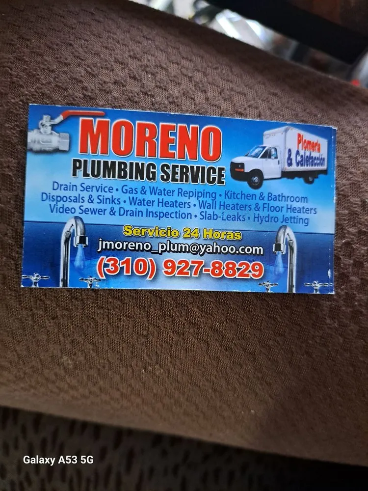 Slide of Moreno Plumbing Services and Heating
