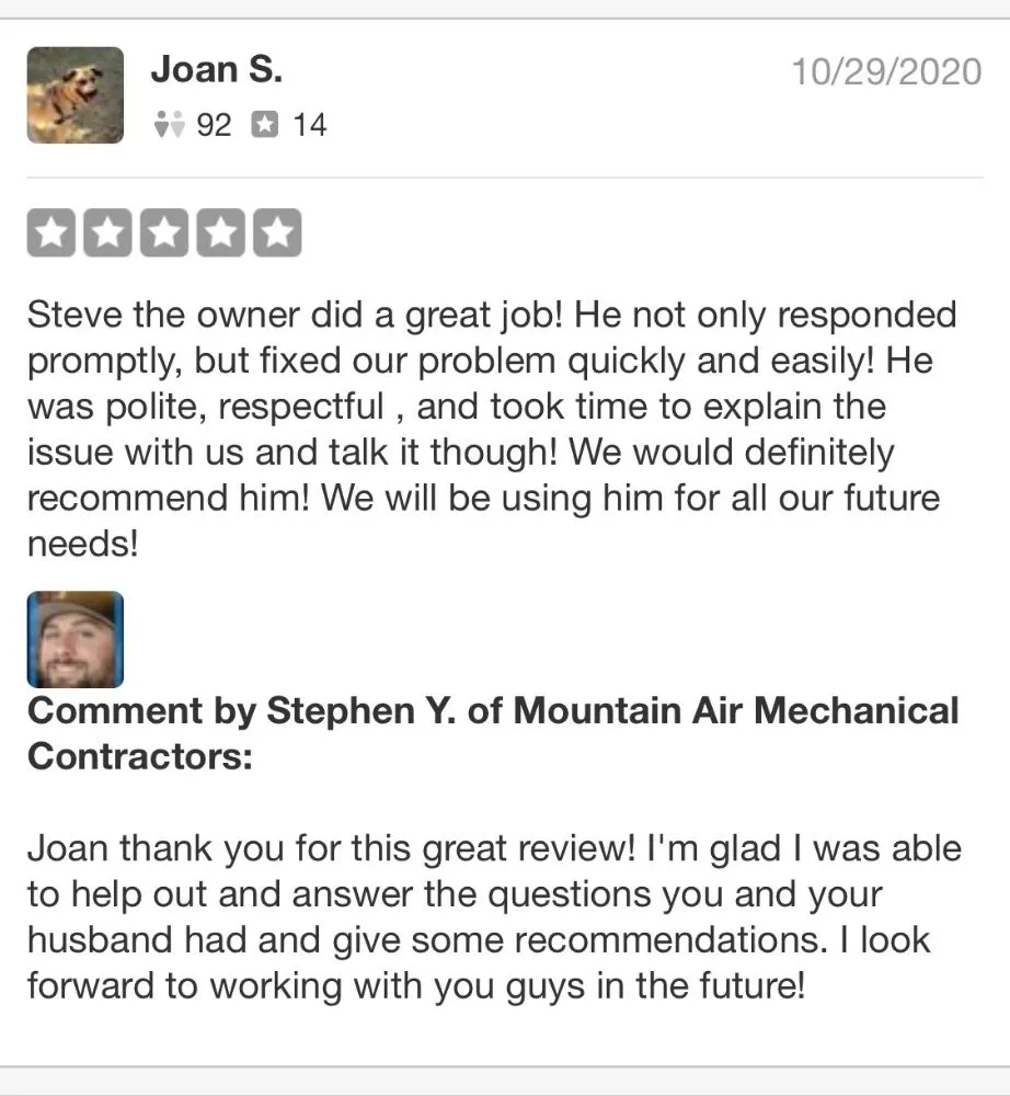 Slide of Mountain Air Mechanical Contractors