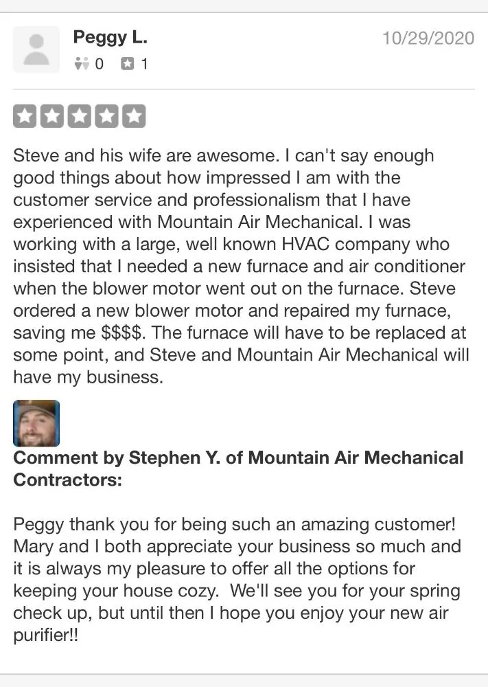 Slide of Mountain Air Mechanical Contractors