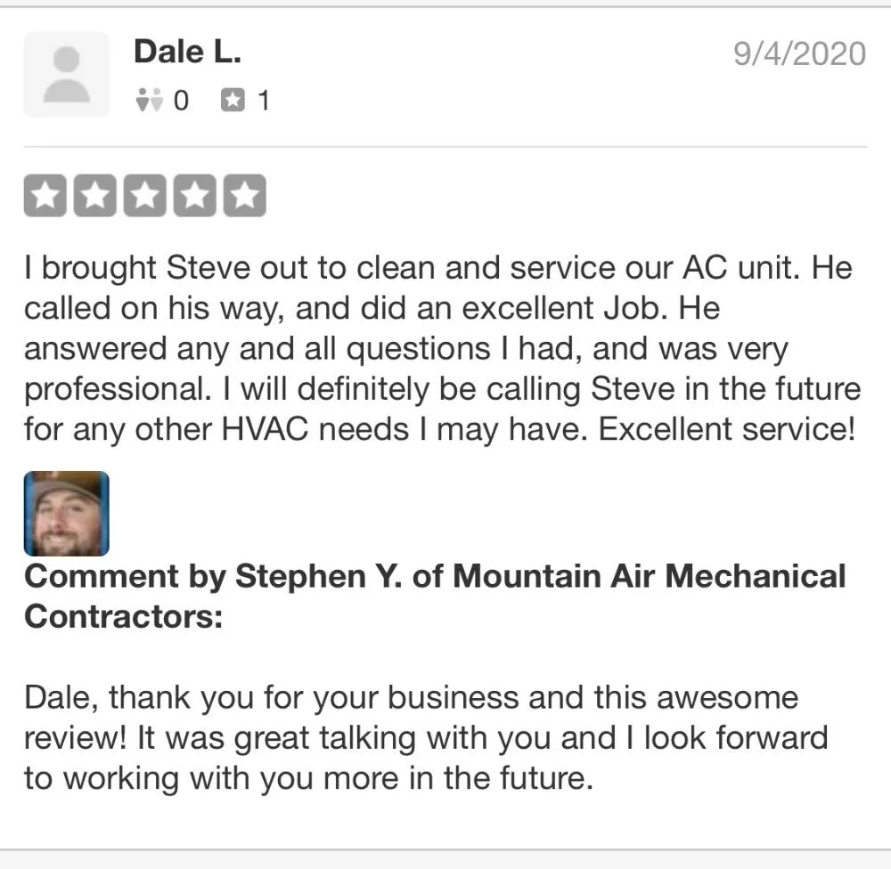 Slide of Mountain Air Mechanical Contractors