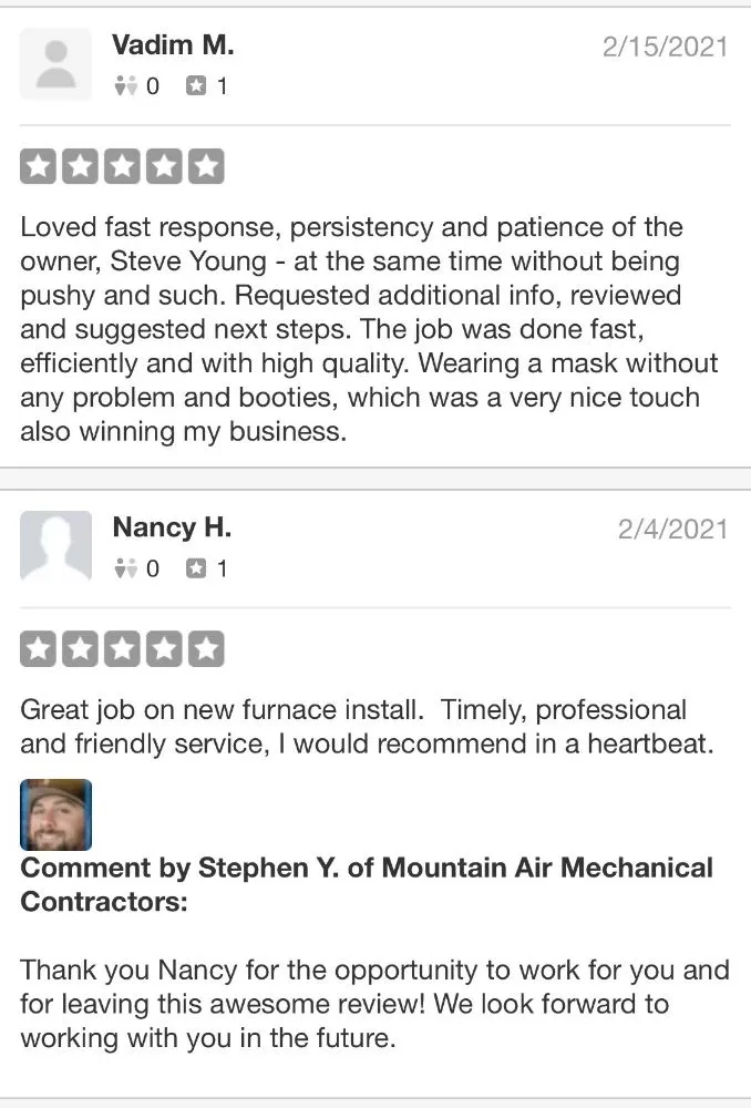 Slide of Mountain Air Mechanical Contractors