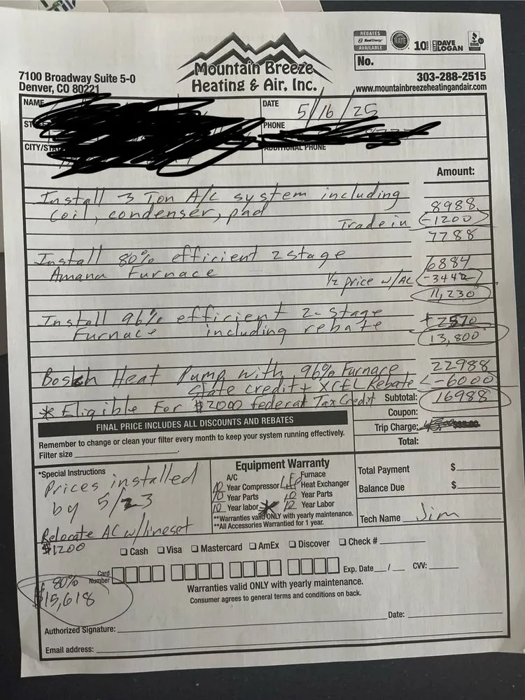 Slide of Mountain Breeze Heating & Air