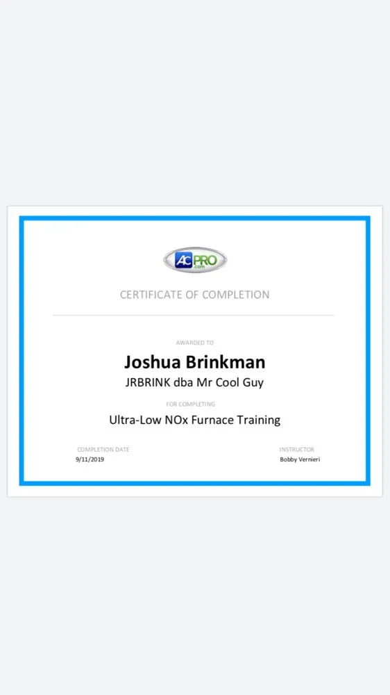 Slide of Mr. Cool Guy HVAC