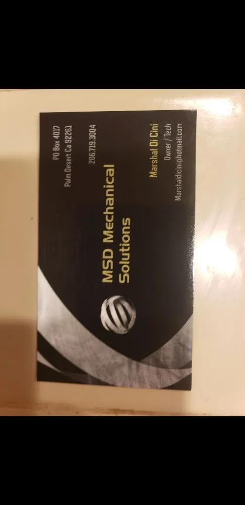 Slide of MSD Mechanical Solutions