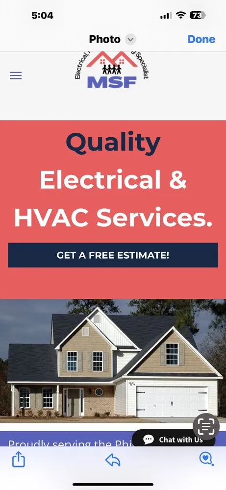 Slide of MSF Electrical Heating & Cooling Specialist