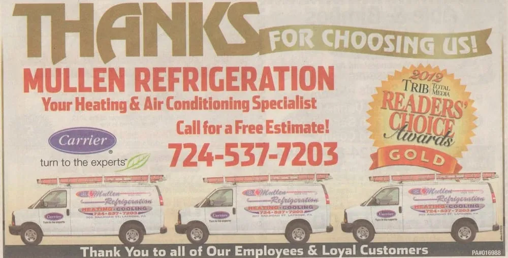 Slide of Mullen Refrigeration Service