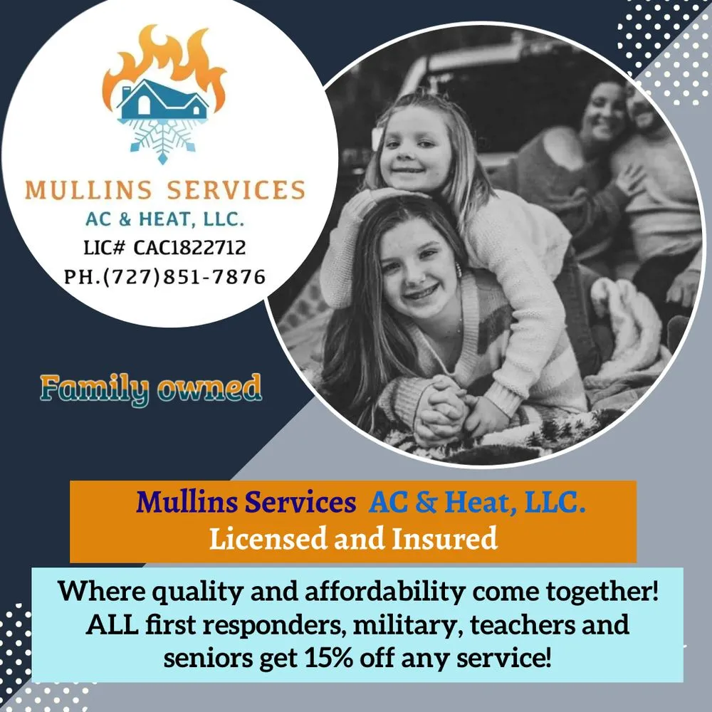 Top-rated heating and cooling service in Tampa Bay, FL by Mullins Services