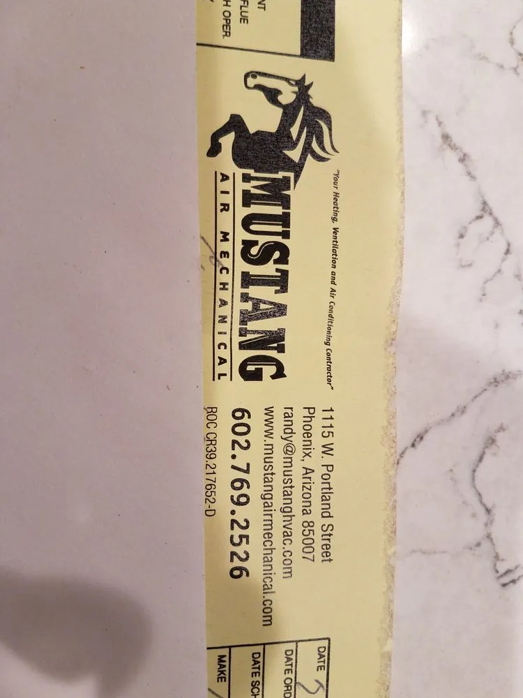 Slide of Mustang Air Mechanical