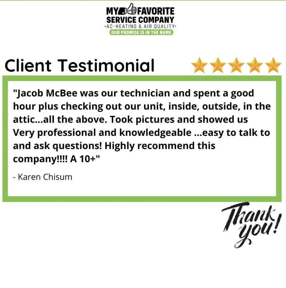 Slide of My Favorite Service Company