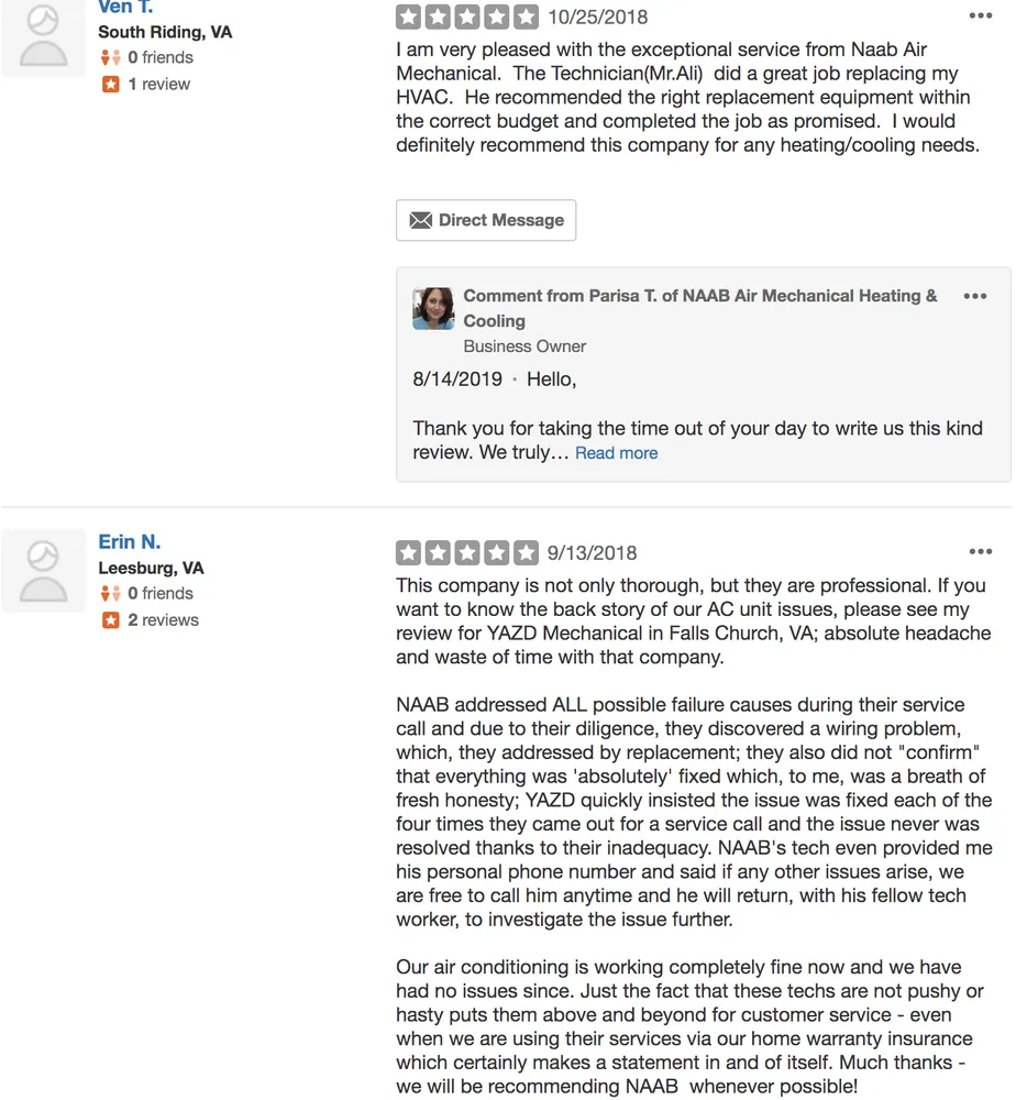 Slide of NAAB Air Mechanical Heating & Cooling