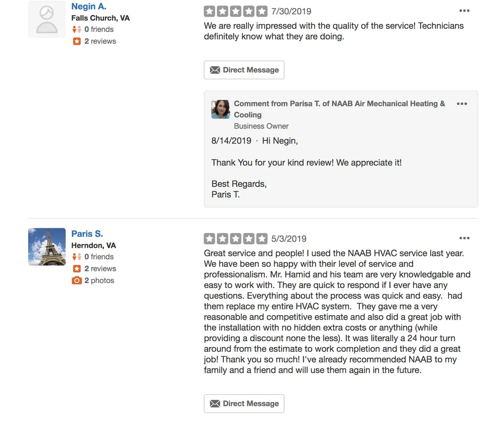 Slide of NAAB Air Mechanical Heating & Cooling