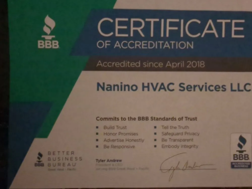 Slide of Nanino HVAC Service