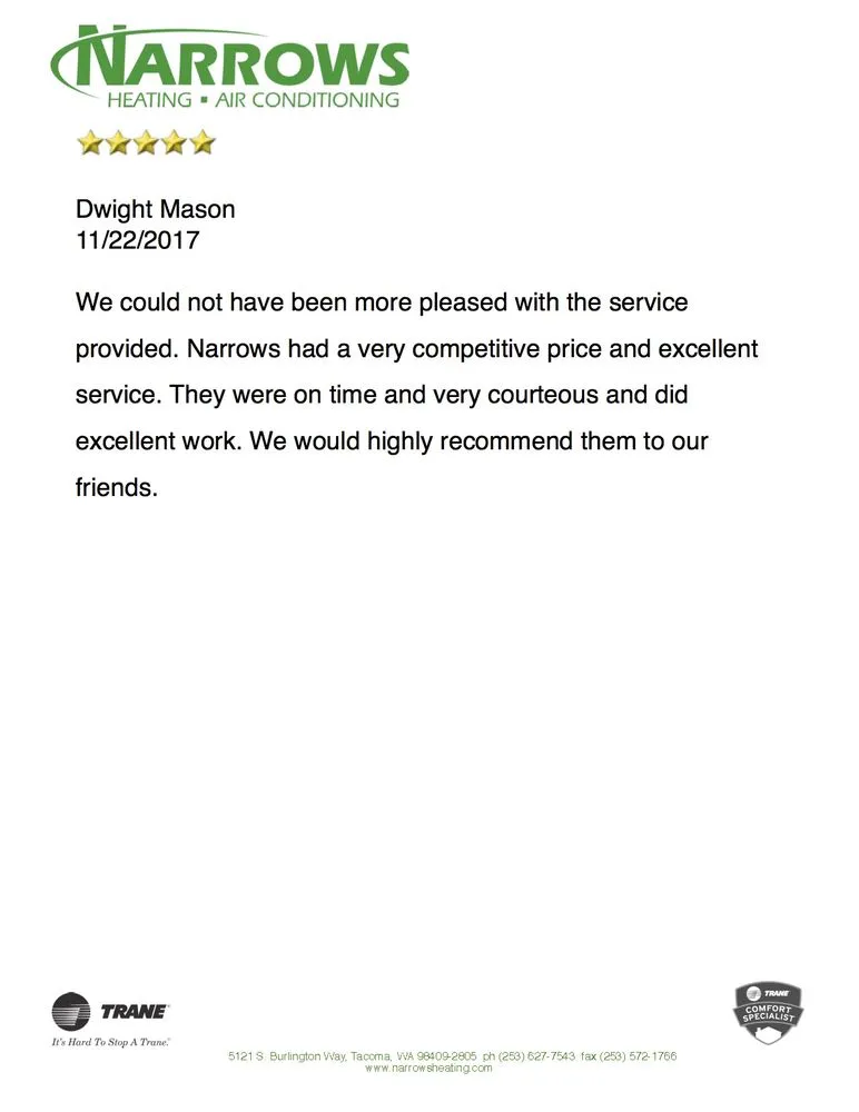 Slide of Narrows Heating & AC