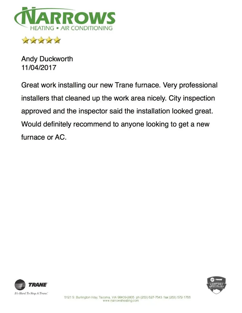 Slide of Narrows Heating & AC