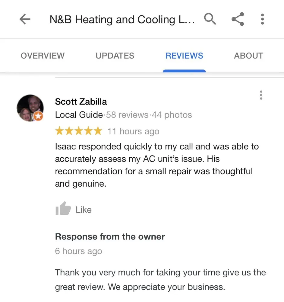 Slide of N&B Heating and Cooling