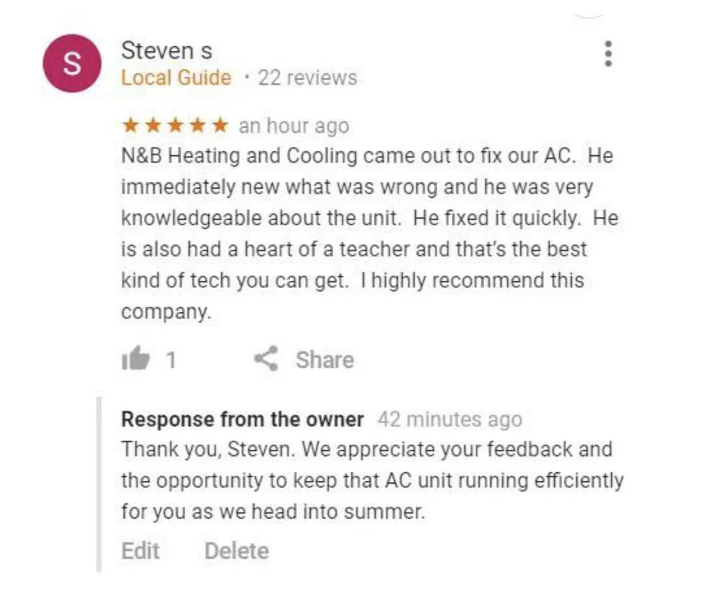 Slide of N&B Heating and Cooling