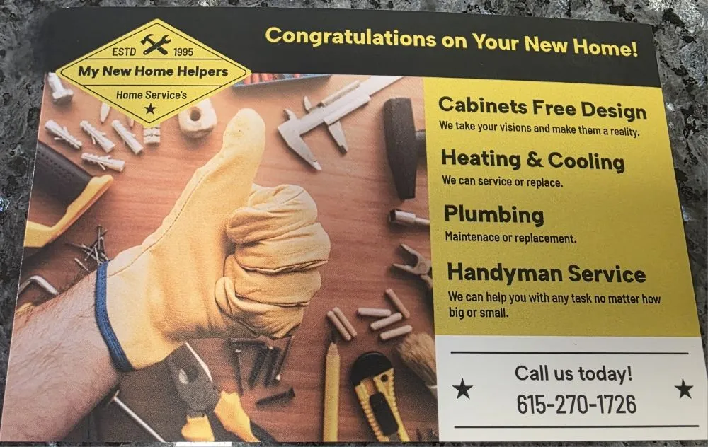 Slide of New Home Helper's