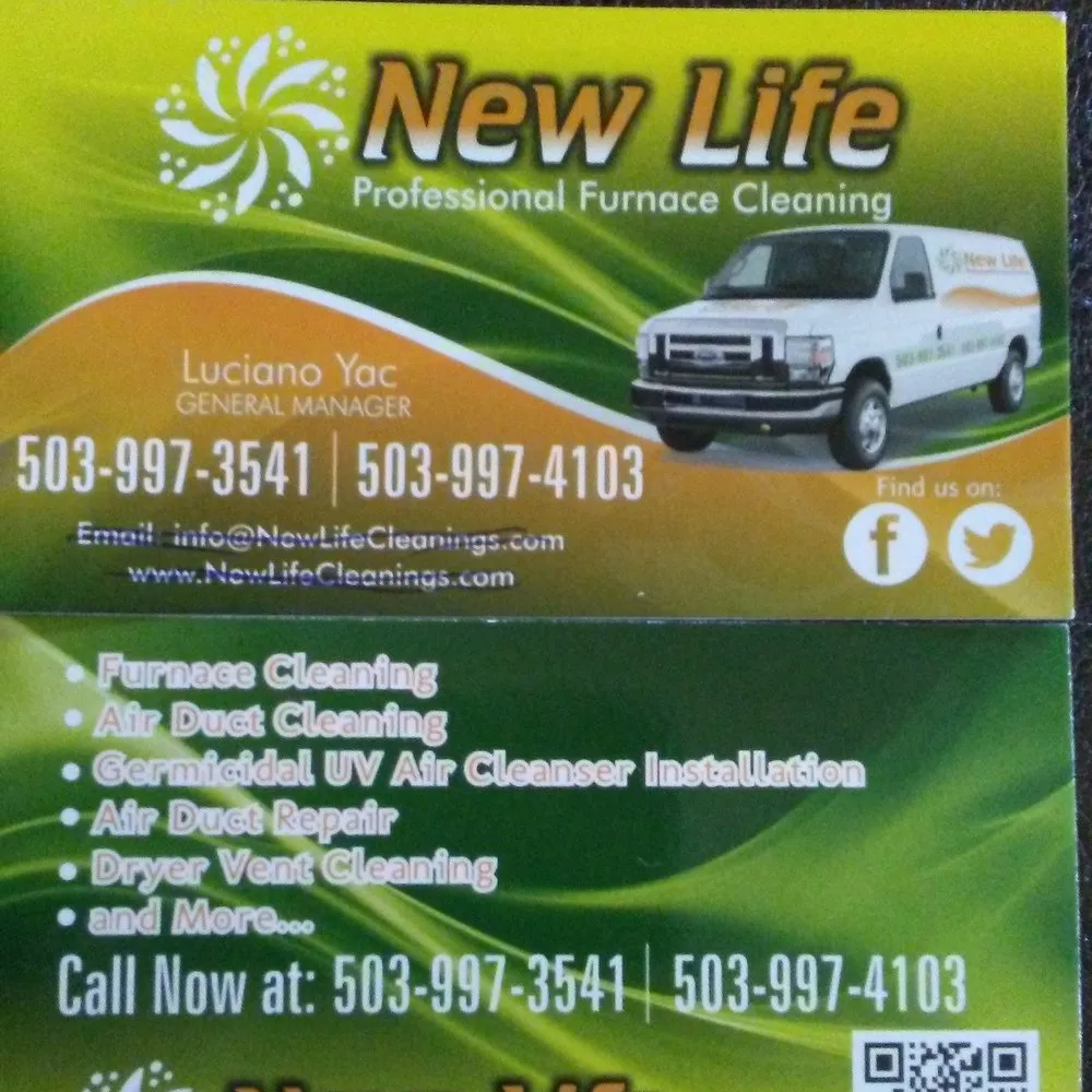 Slide of New Life Furnace Cleaning