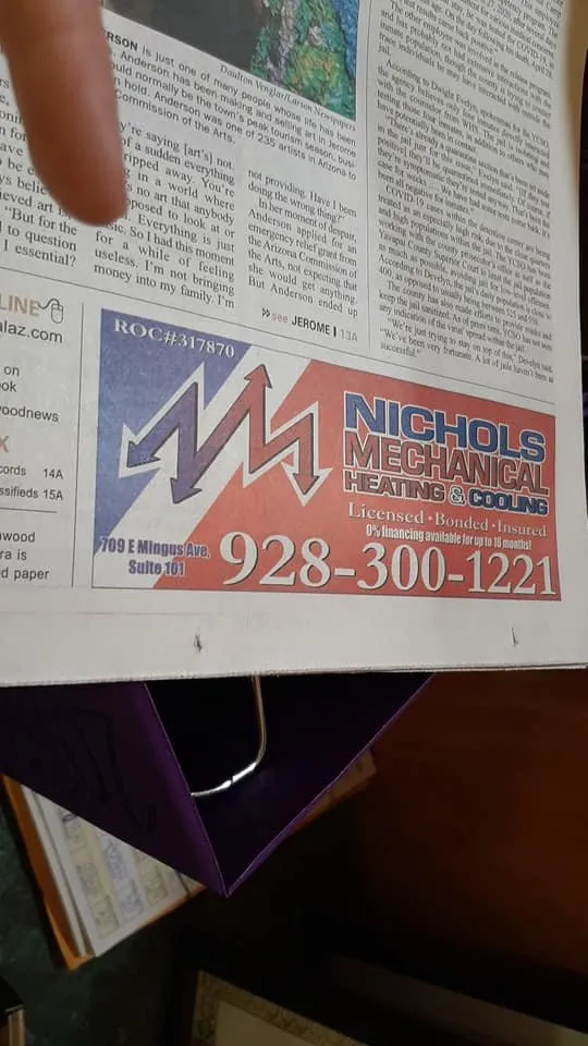 Slide of Nichols Mechanical