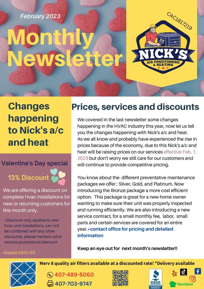 Slide of Nicks Air Conditioning and Heating